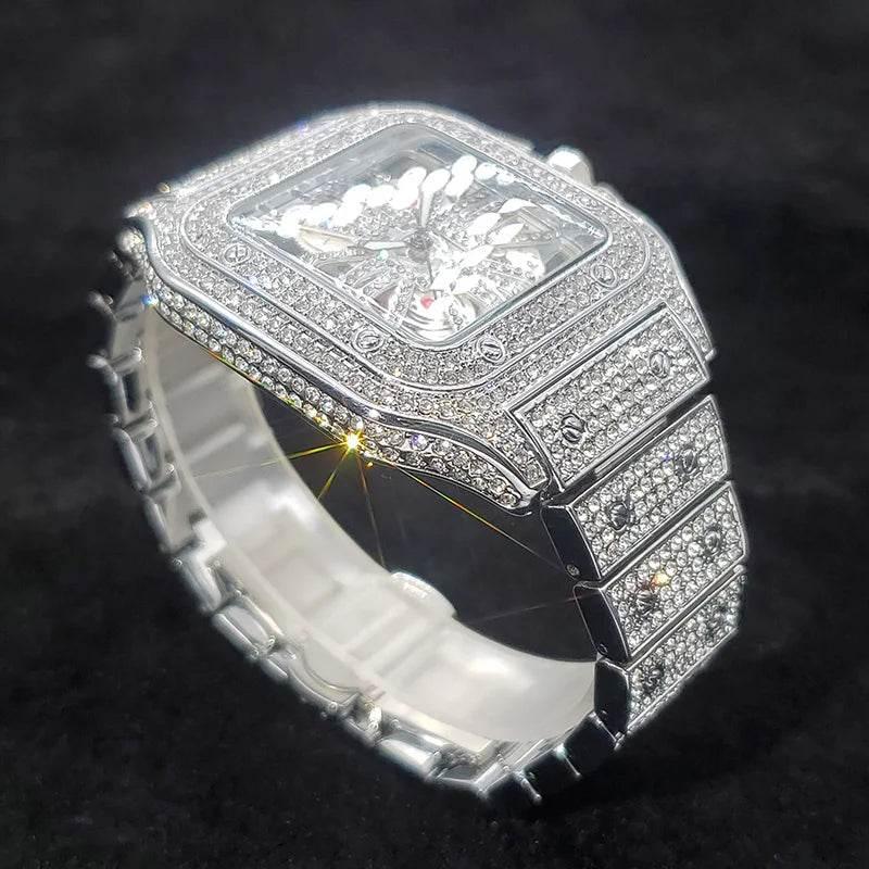 Square Full Diamond Watches For Men - Empire P.E