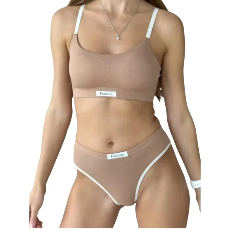 Women Seamless Bras Set Low Waist Panties Set - Empire P.E