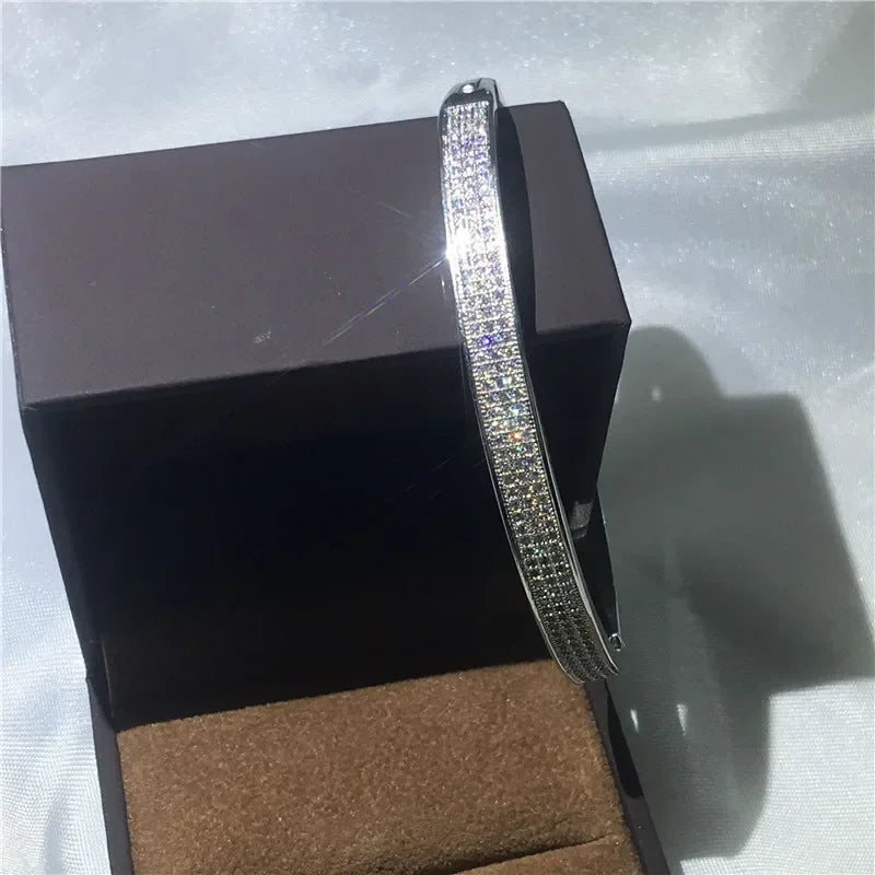 Trendy Pave Lab Diamond Bangle - Empire P.E