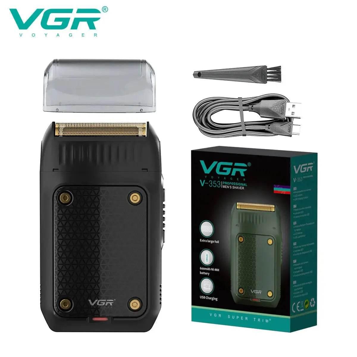 VGR V-353 Shaver Professional Razor Electric Shaving Machine Portable Beard Trimmer Rechargeable Razor Mini Shaver for Men - Empire P.E