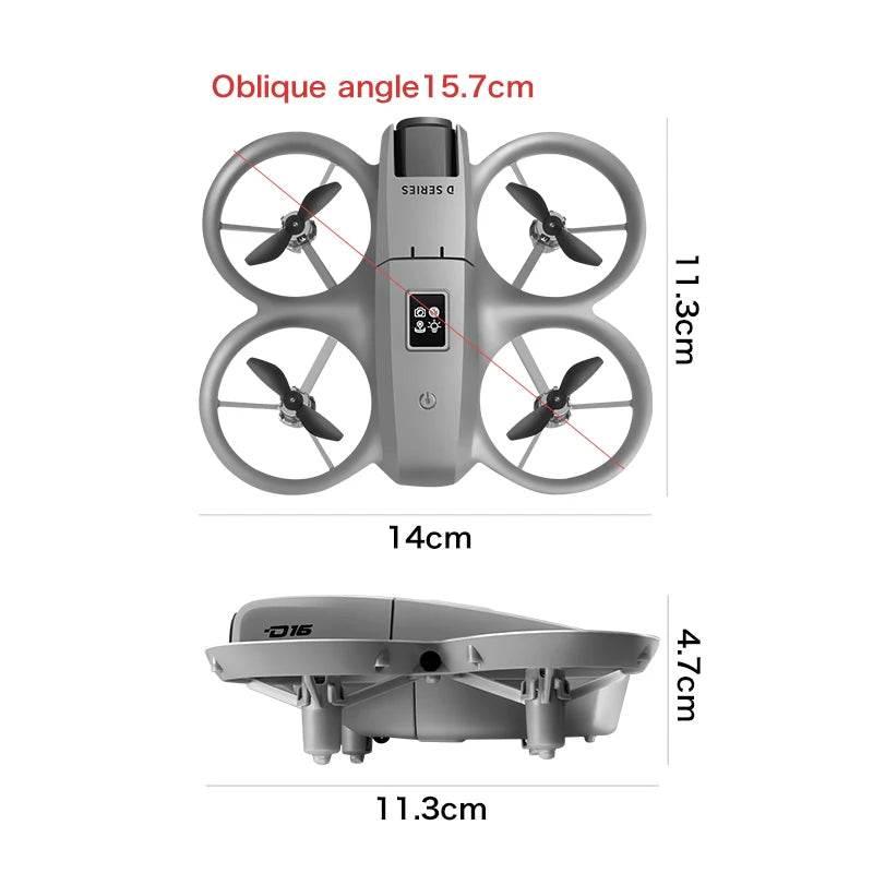 Xiaomi D16 Mini Drone with 180° Electric Adjustable 8K HD Camera WiFi Light Flow Drone Pocket Obstacle Avoidance Rc Quadcopter - Empire P.E