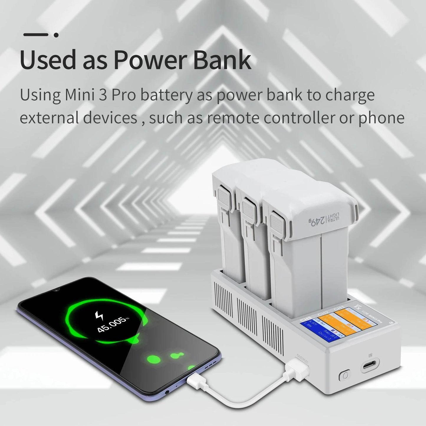 4in1 Battery Charging Hub for DJI Mini 4 PRO Drone Charger 4 Batteries Intelligent Flight Battery For DJI Mini 3 Pro/Mini 3 - Empire P.E