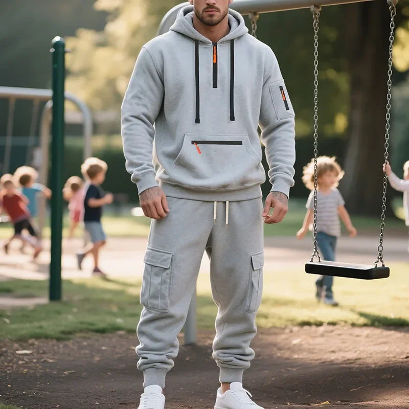 Men's 2 Piece Long Sleeve Athletic Sweatsuits