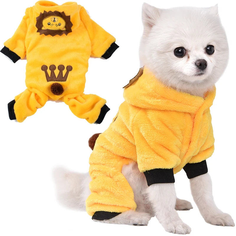 Pet Dog Soft Warm Fleece Jumpsuits