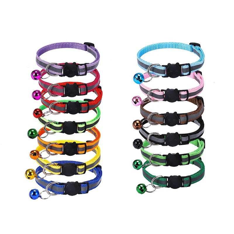Nylon Pet Collar Night Safety Reflective Cat And Dog Collar Adjustable - Empire P.E