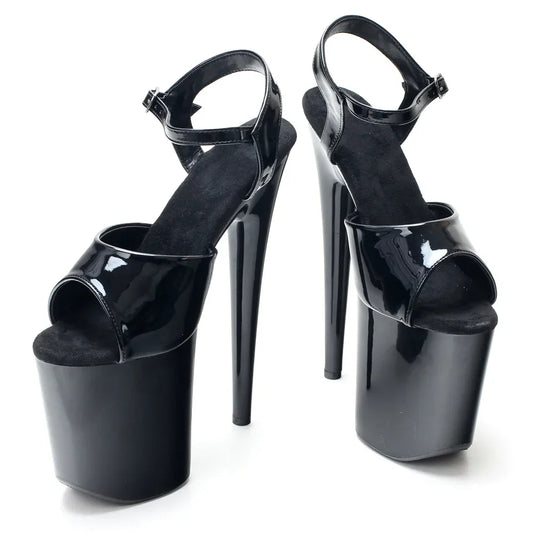 Extreme Black Paint Baking Process High Heel 20CM Heels - Empire P.E
