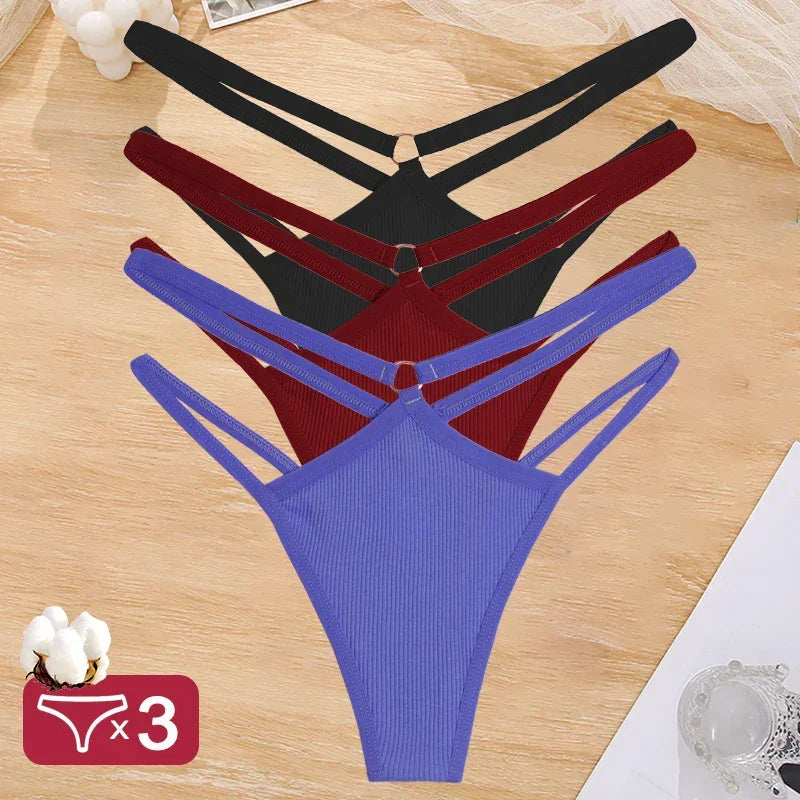 3PCS/Set Cotton Panties for Women Hollow Out - Empire P.E