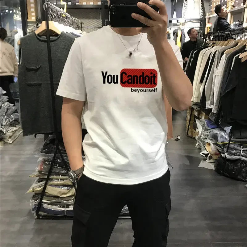 T Shirt for Men Tee Shirts 100% Cotton Streetwear