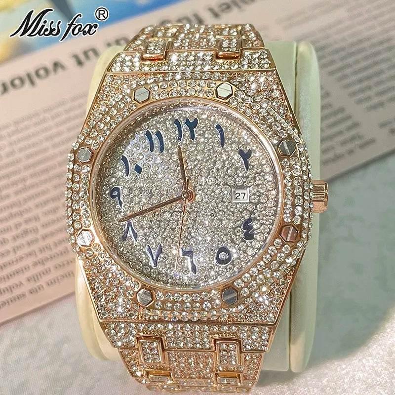 2023 New Arab Number Watch For Men Luxury Fully Diamond - Empire P.E