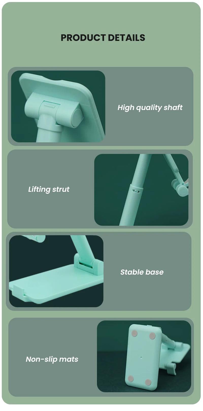 Desktop Phone Holder Stand Mobile Phone Support Adjustable Angle Height Cell Phone Stand Universal for All Smart Phones - Empire P.E