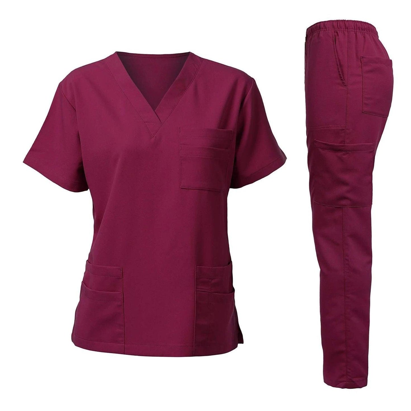 Anti Wrinkle Washable Soft Fabric Nursing Scrubs Hospital Uniform Medical Scrubs Tops Women Jogger Scrubs Sets Nurse Uniform - Empire P.E