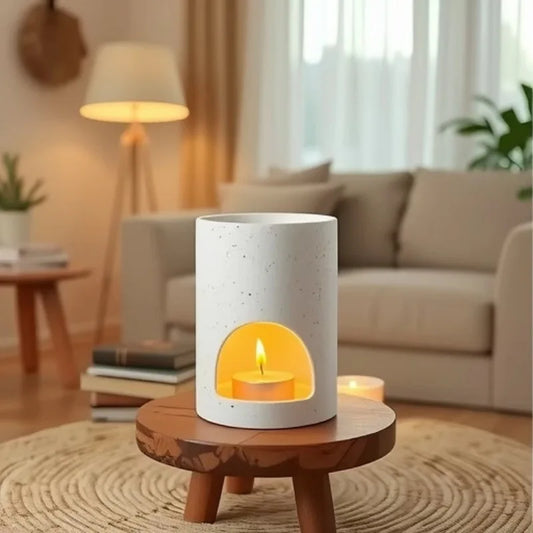 Simple Ceramic Aromatherapy Stove Essential Oil Wax Melt Incense Burner
