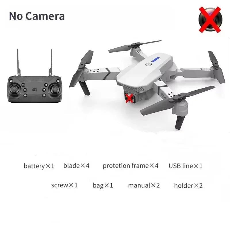 New E88Pro RC Drone Professinal With Screen Remote Control Wide Angle Dual 8K HD Camera Foldable RC Helicopter WIFI FPV Gift Toy - Empire P.E