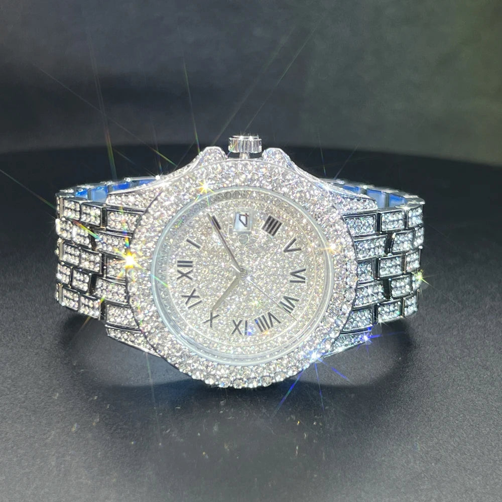 Men's Luxury Gold Hip Hop Diamond Quartz Watches