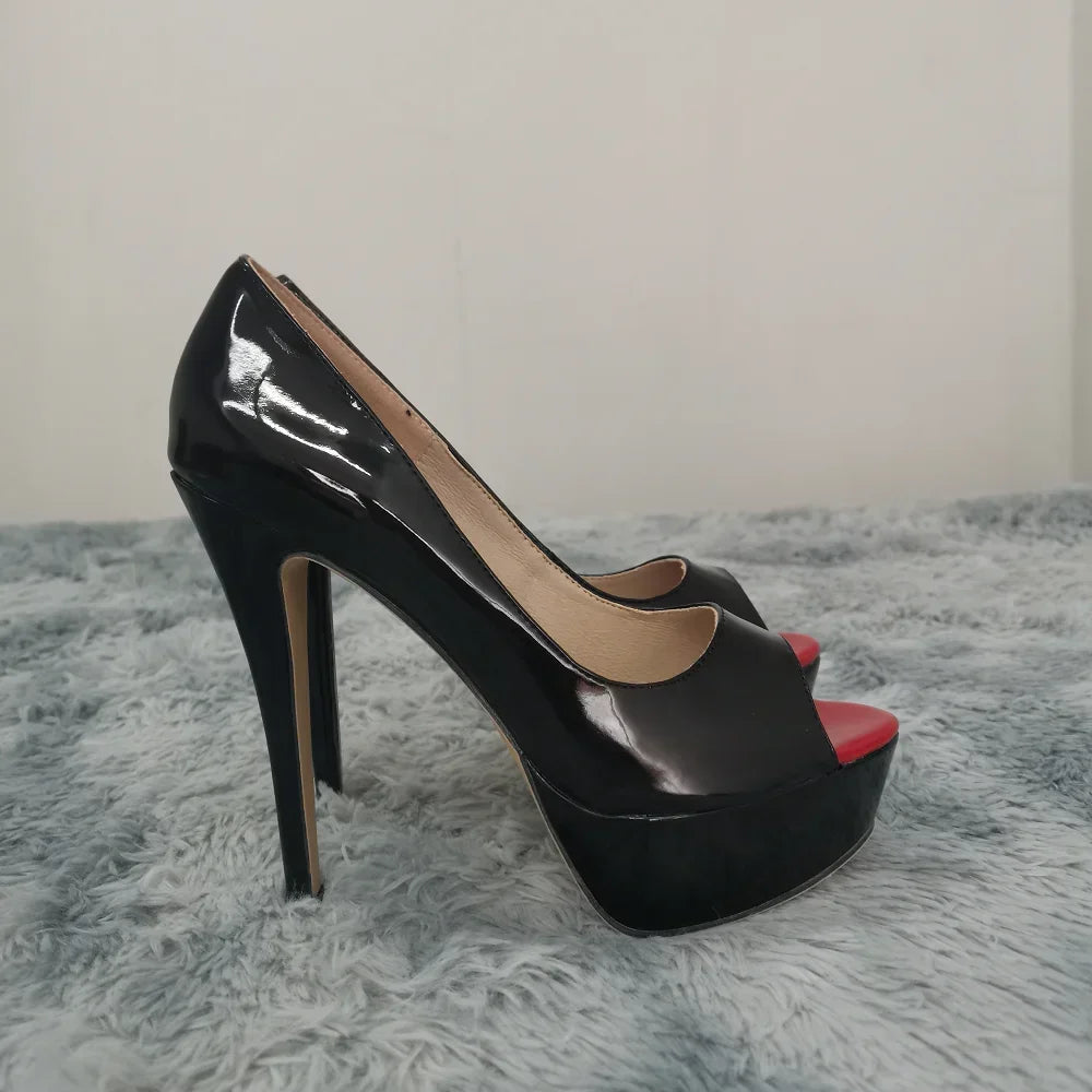 Women Pumps Sexy Platform Peep Toe 14cm - Empire P.E