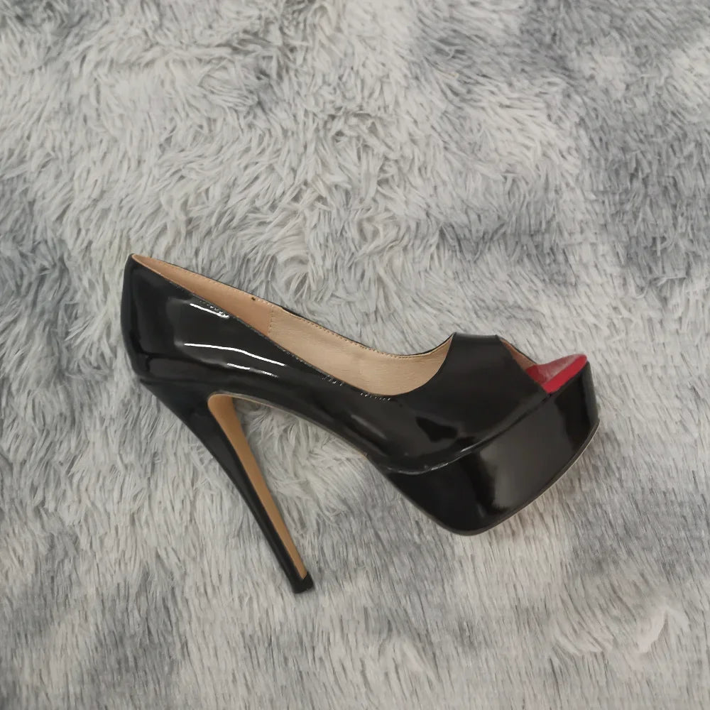 Women Pumps Sexy Platform Peep Toe 14cm - Empire P.E