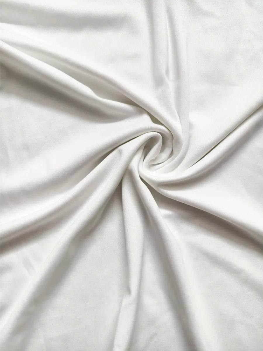 2025 Plus Size Lace Stitching Casual Scallop Trim V Neck Short Sleeve Plus Size  - Empire P.E