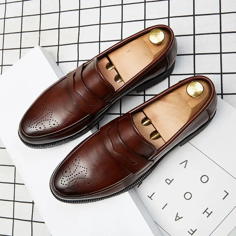 Men Dress Shoes Inner High Loafers - Empire P.E