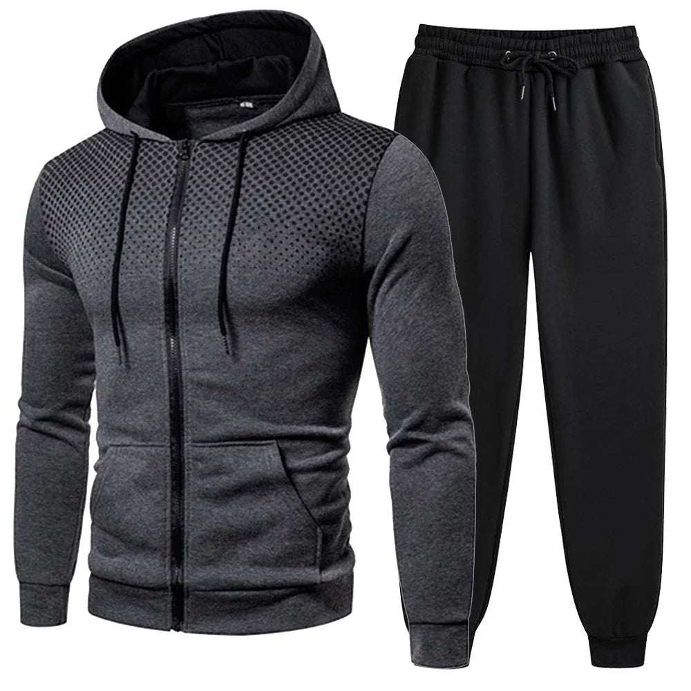 Mens Casual Sport Hoodie Sweatpants Set