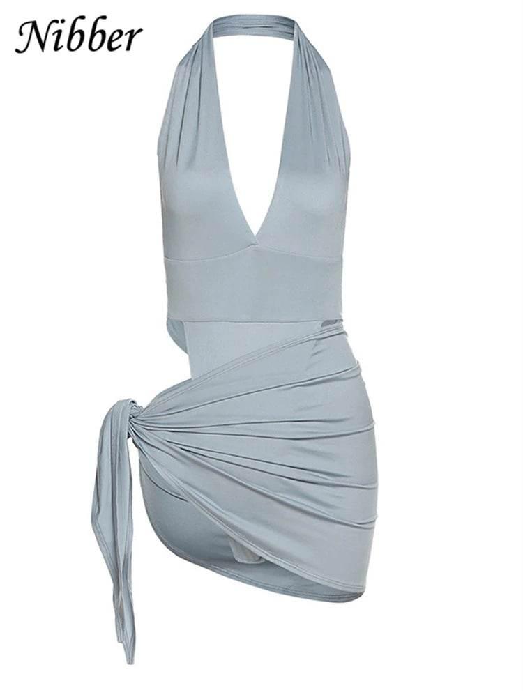Nibber Sexy Beach Vacation Wear Basic Bikini Bodysuit Skirts 2 Two Piece Sets For Women's Clothing Suits Swimsuit Female 2024 - Empire P.E