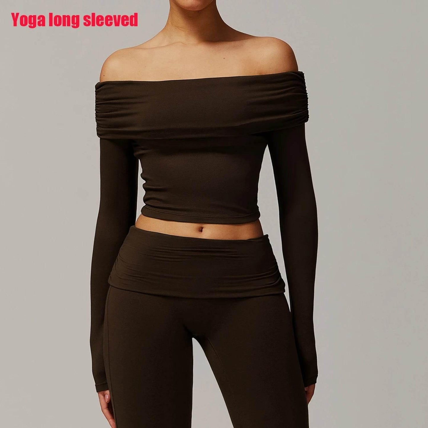 Sexy Yoga Long Sleeve Slim Fit Fitness Yoga Shirts Crop Top Women's Quick-drying Sport Tops Running Workout Women Gym Clothing - Empire P.E