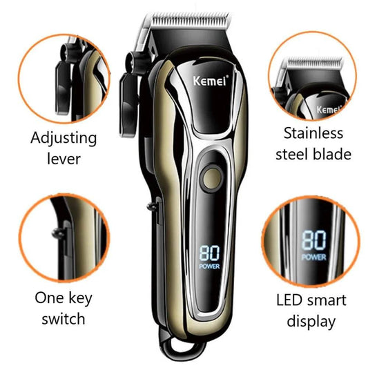Clipper Electric Hair Trimmer for men Electric shaver professional Men's Hair cutting machine Wireless barber trimmer - Empire P.E