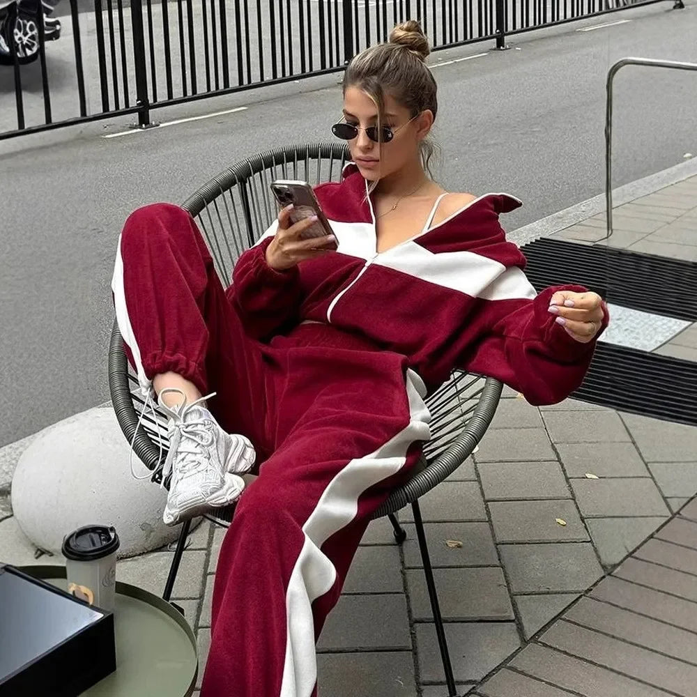 Women's Tracksuit Suit Autumn Fashion Two Pieces Oversized