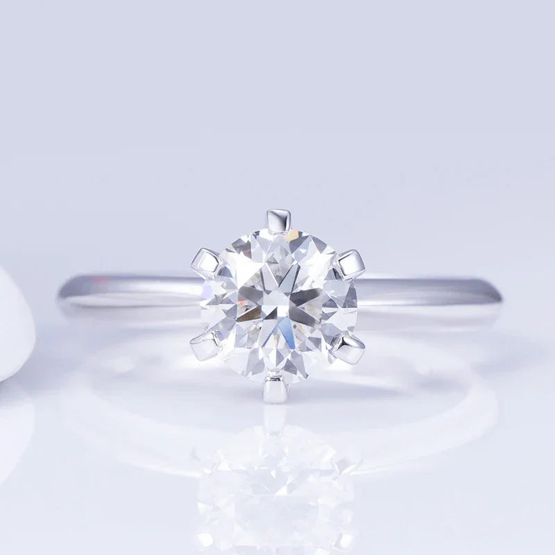 Moissanite Ring Syntheitc Silver Jewelry - Empire P.E