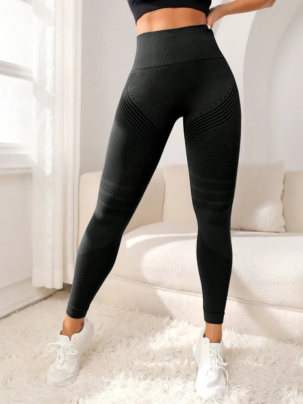 Women's High Waisted Elastic Fitness Pants - Empire P.E
