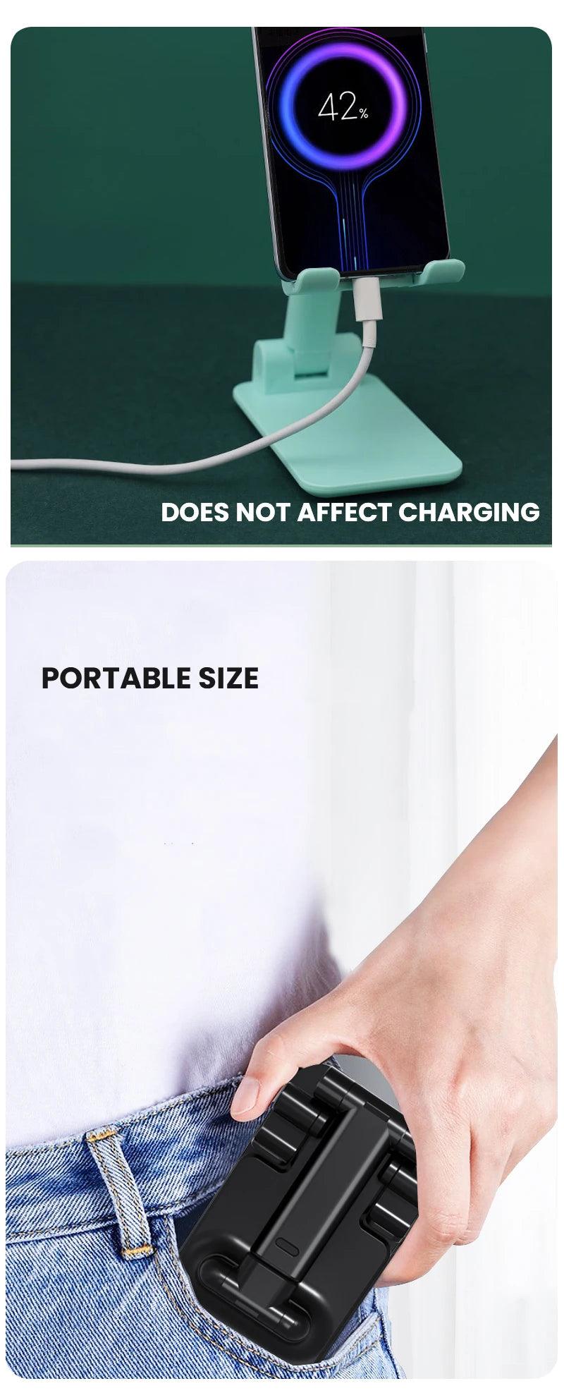 Desktop Phone Holder Stand Mobile Phone Support Adjustable Angle Height Cell Phone Stand Universal for All Smart Phones - Empire P.E