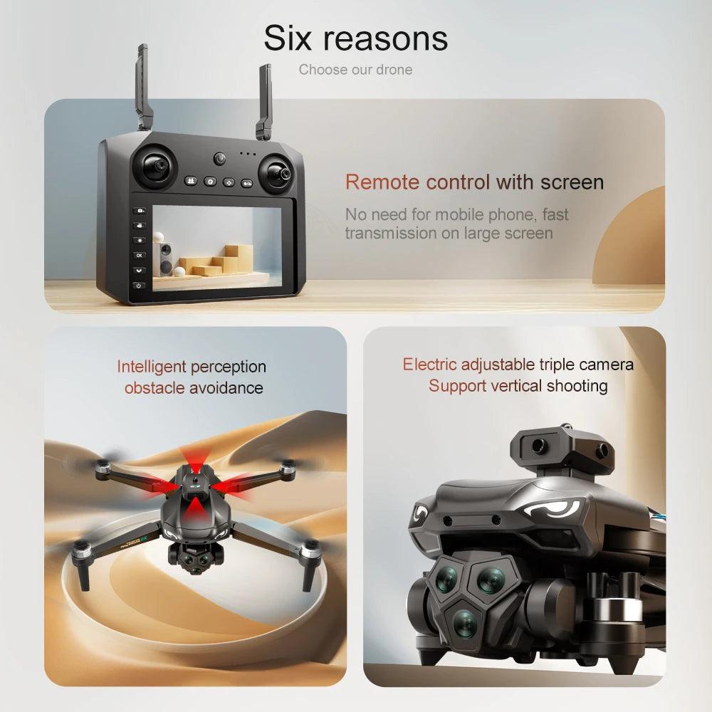 Xiaomi M33 MAX Drone Professional 4K/6K HD ESC Sero Dual Camera 5G Wifi GPS Foldable Brushless Optical Flow RC Quadcopter Toys - Empire P.E