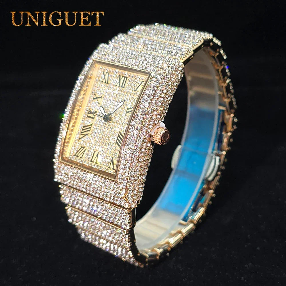 Rectangular Men's Watch Full Iced Out - Empire P.E