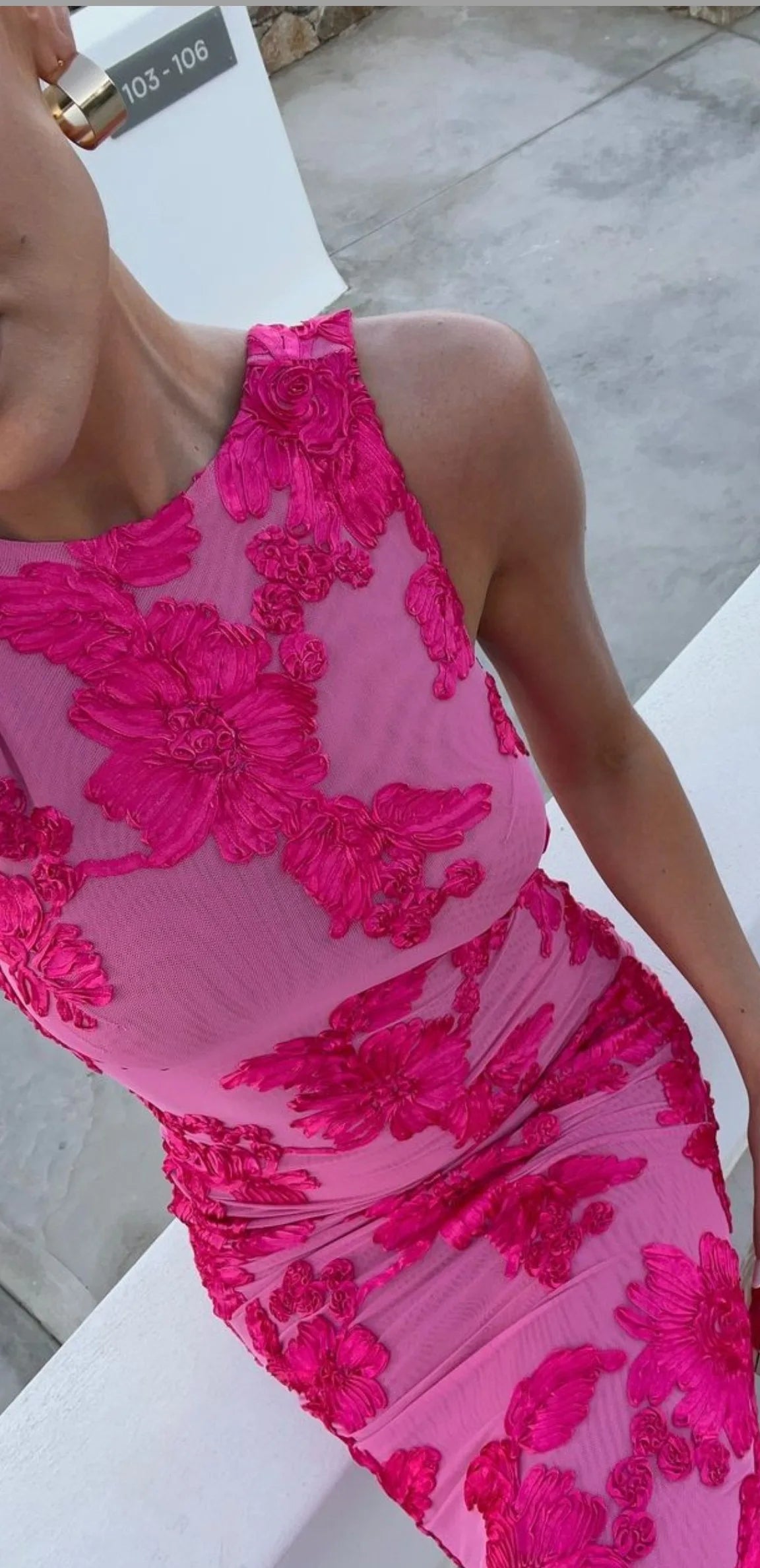 2024 New Elegant Women 3d Flowers Party Dress - Empire P.E