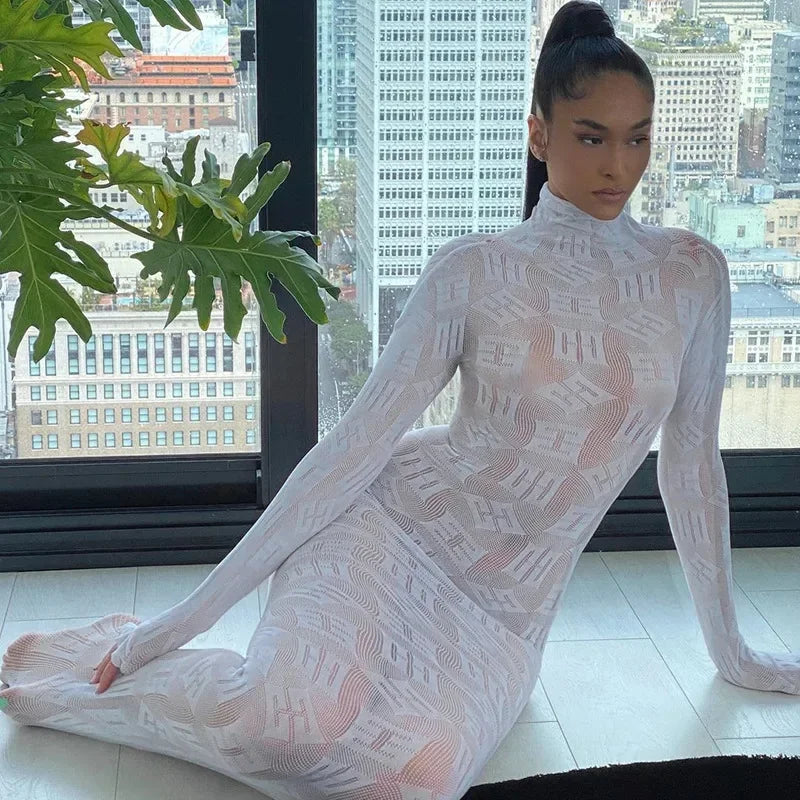 See Through Long Dress Women - Empire P.E