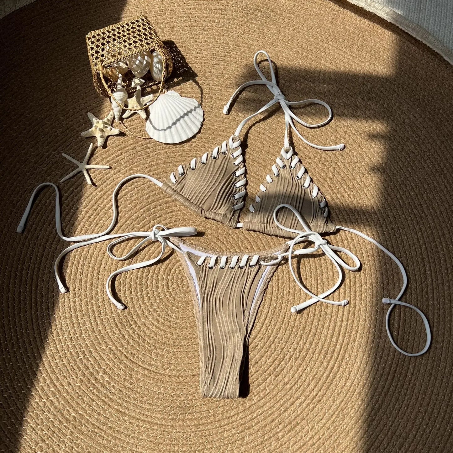 Vacation Low Waist Two Piece Sexy Bikini Set - Empire P.E