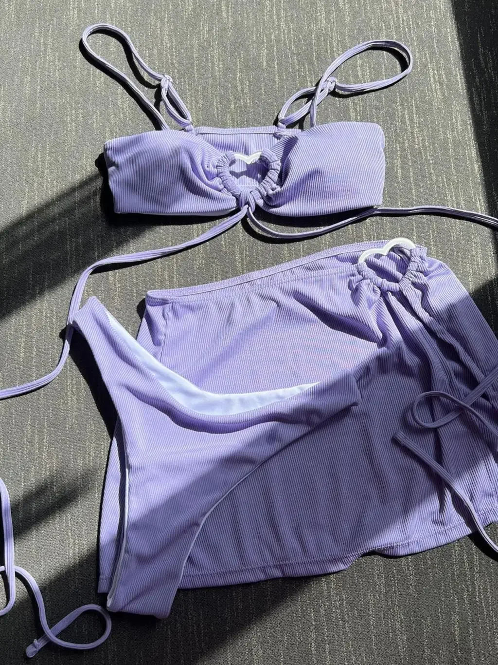 Wrap Around With Skirt Thong Bikini Women Swimwear - Empire P.E
