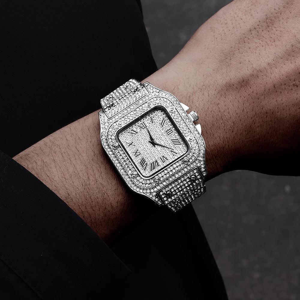 Luxury Moissanite Iced Out Watches Hip Hop Bust Down Diamond Watch - Empire P.E