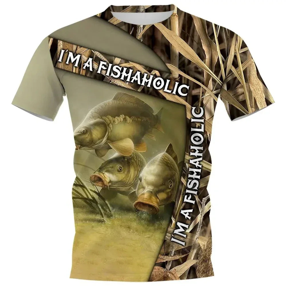 New Fishing Shirt Men's Summer Clothing Fish Graphic - Empire P.E