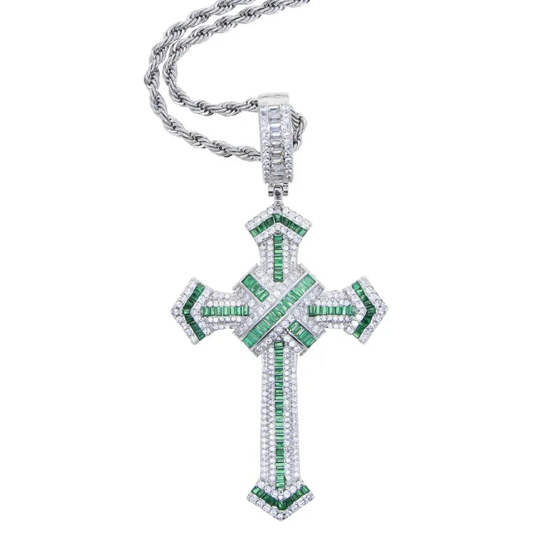 Long Lab Diamond Cross Pendant - Empire P.E