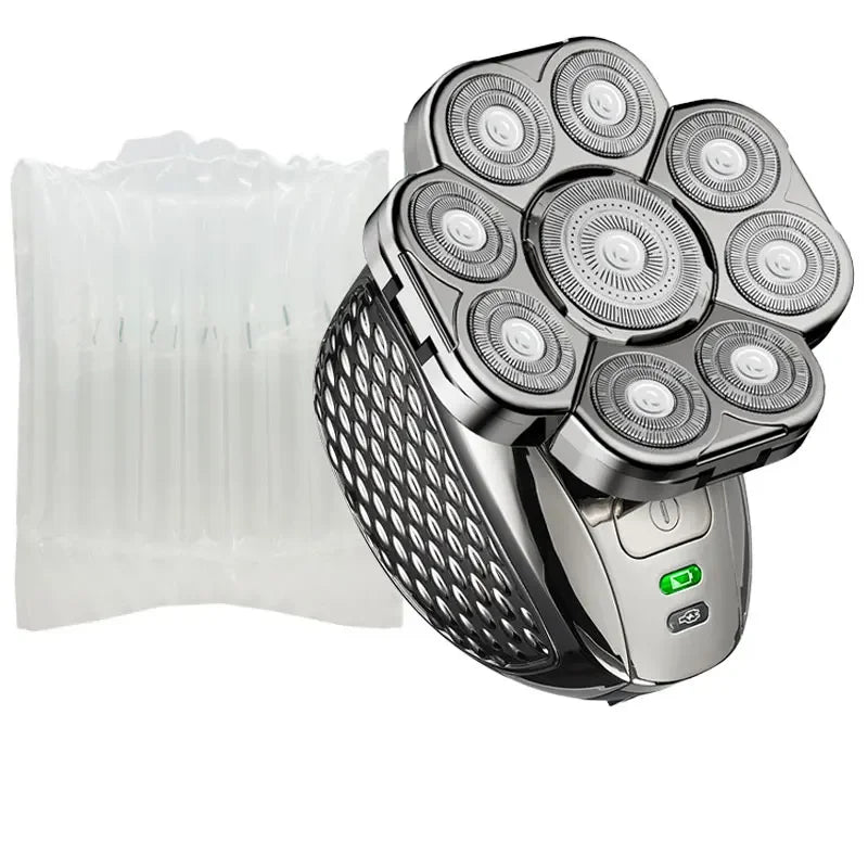 4D Head Shavers for Bald Men, Upgraded 9 Floating Heads 6-in-1 Rechargeable Waterproof Wet Dry Bald Head Shavers for Men - Empire P.E