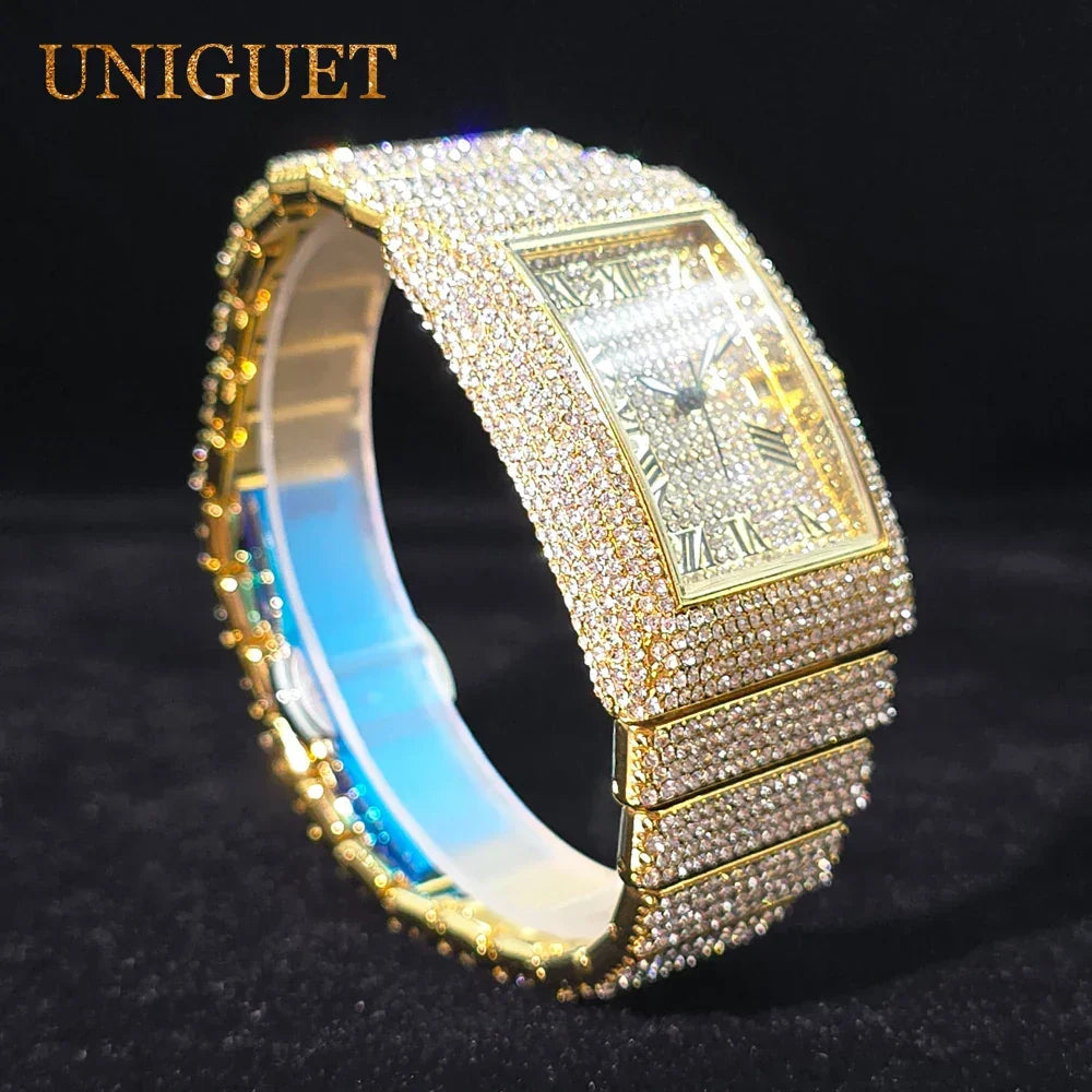 Rectangular Men's Watch Full Iced Out - Empire P.E