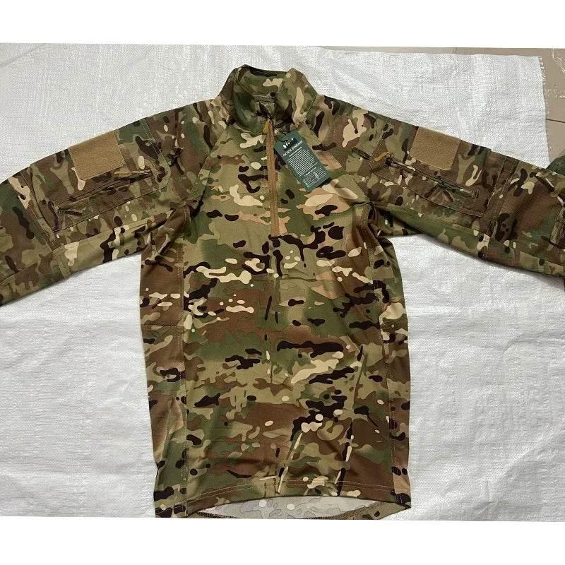 Tactical Shirts Combat Shirt Men Clothing Long Sleeve T-Shirts Breathable Airsoft T-shirt Camo Quick-dry Paintball T-Shirt Tops - Empire P.E
