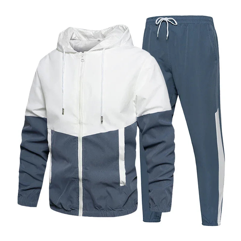 Men Tracksuit Casual Set Mens