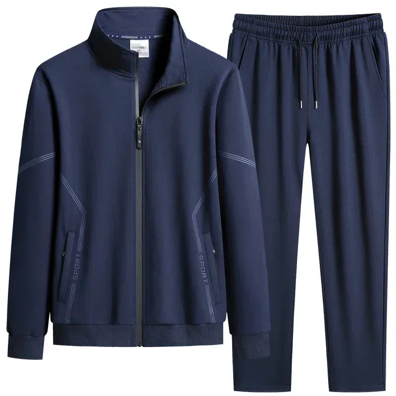 Men's Casual Solid Color Tracksuit Set