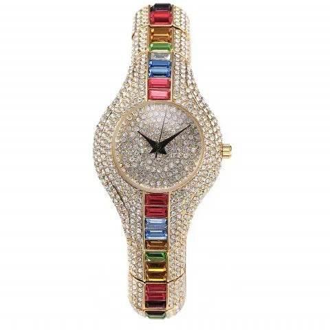 Luxury Iced Watches Women Brand Rainbow DIamond - Empire P.E