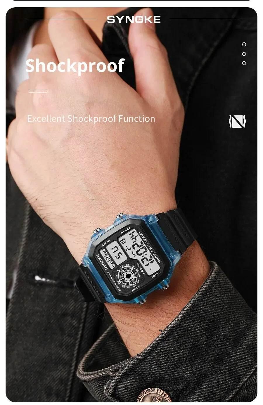 SYNOKE Digital Watches Men Sports Luminous Multifunction Waterproof Women Wristwatch Outdoor and Running Student Seven Lights - Empire P.E
