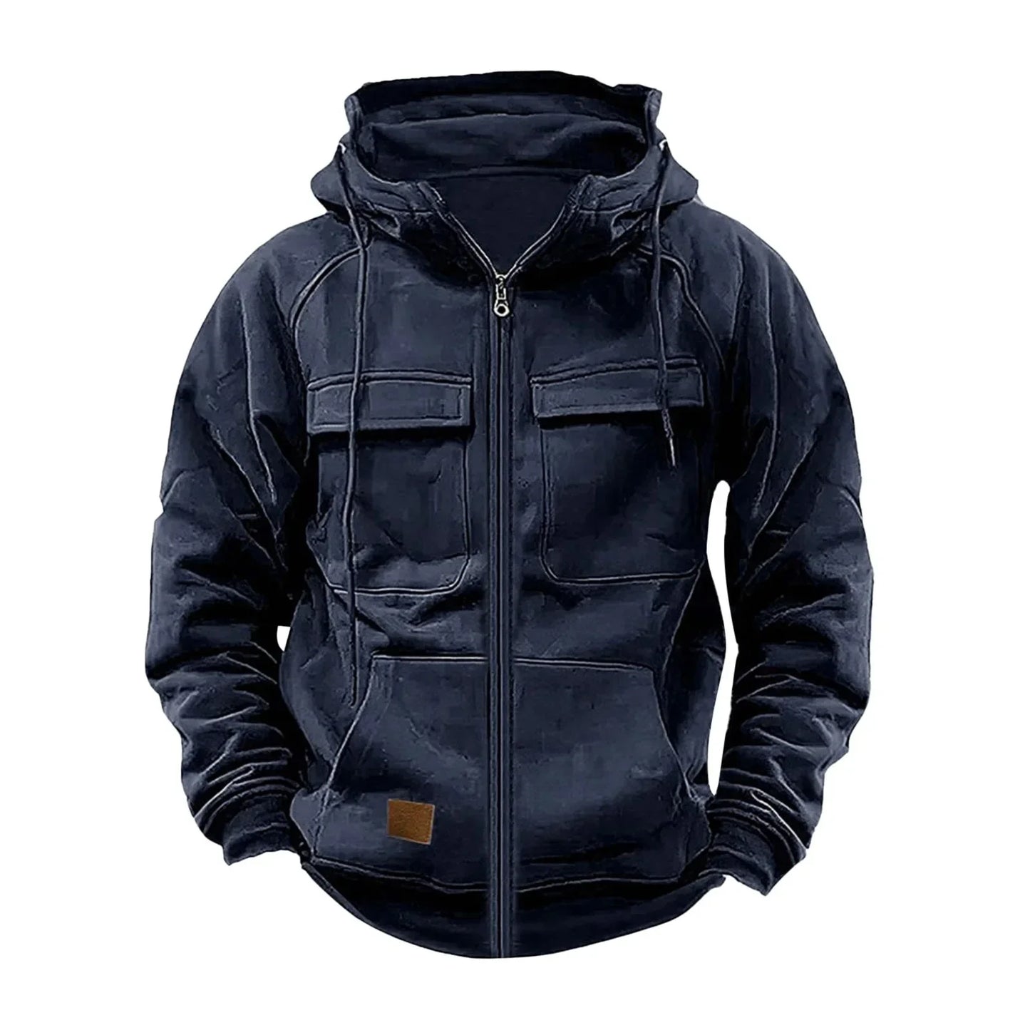 New Men's Hooded Solid Color Jacket - Empire P.E