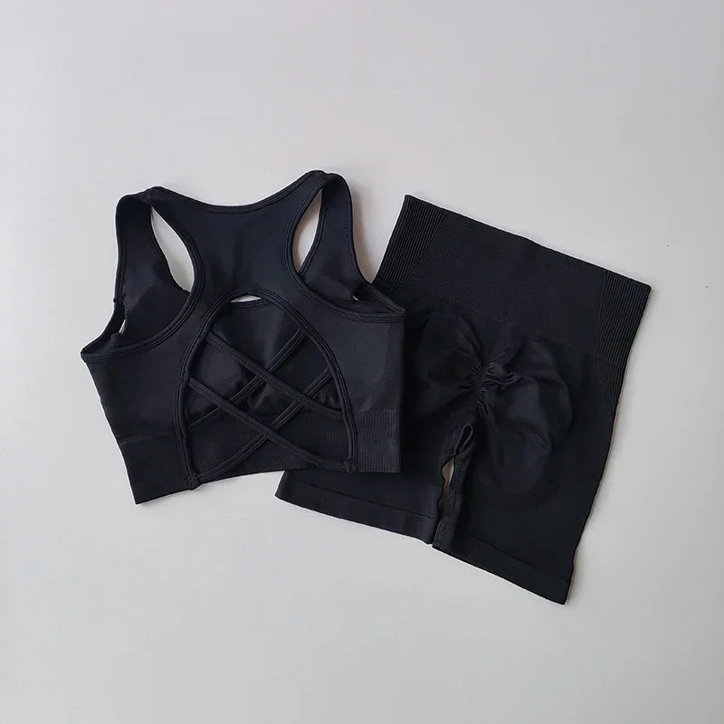 2 PCS Women's Seamless Yoga Set Sexy Sport - Empire P.E