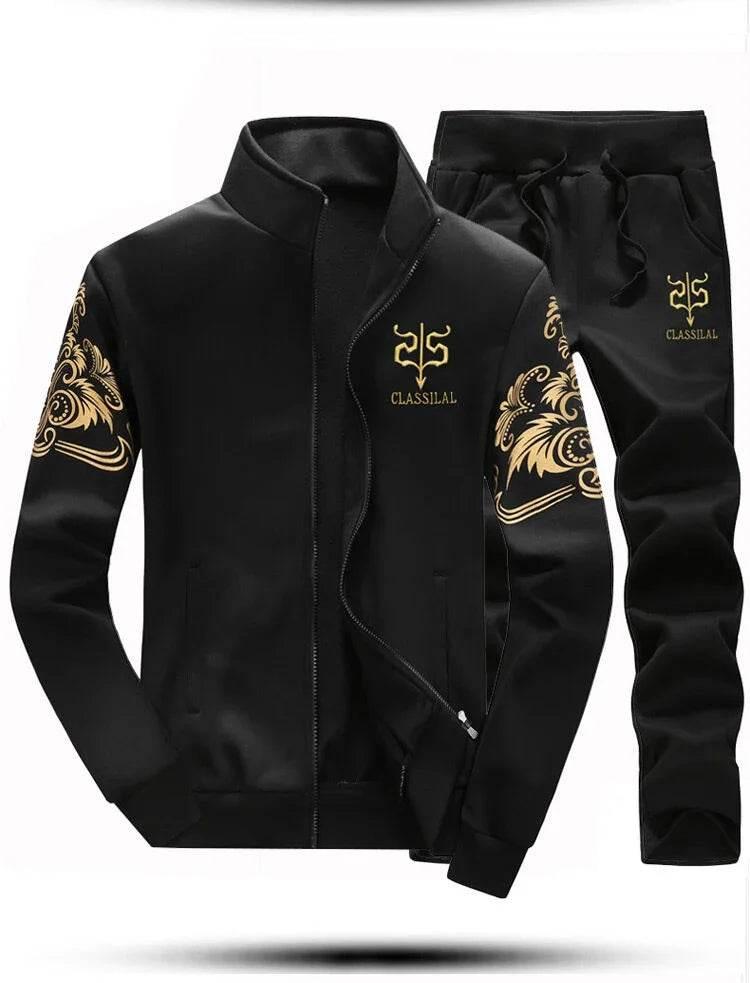 2024 New Men's Tracksuit Fleece Jacket and Sweatpants 2 Piece Set - Empire P.E