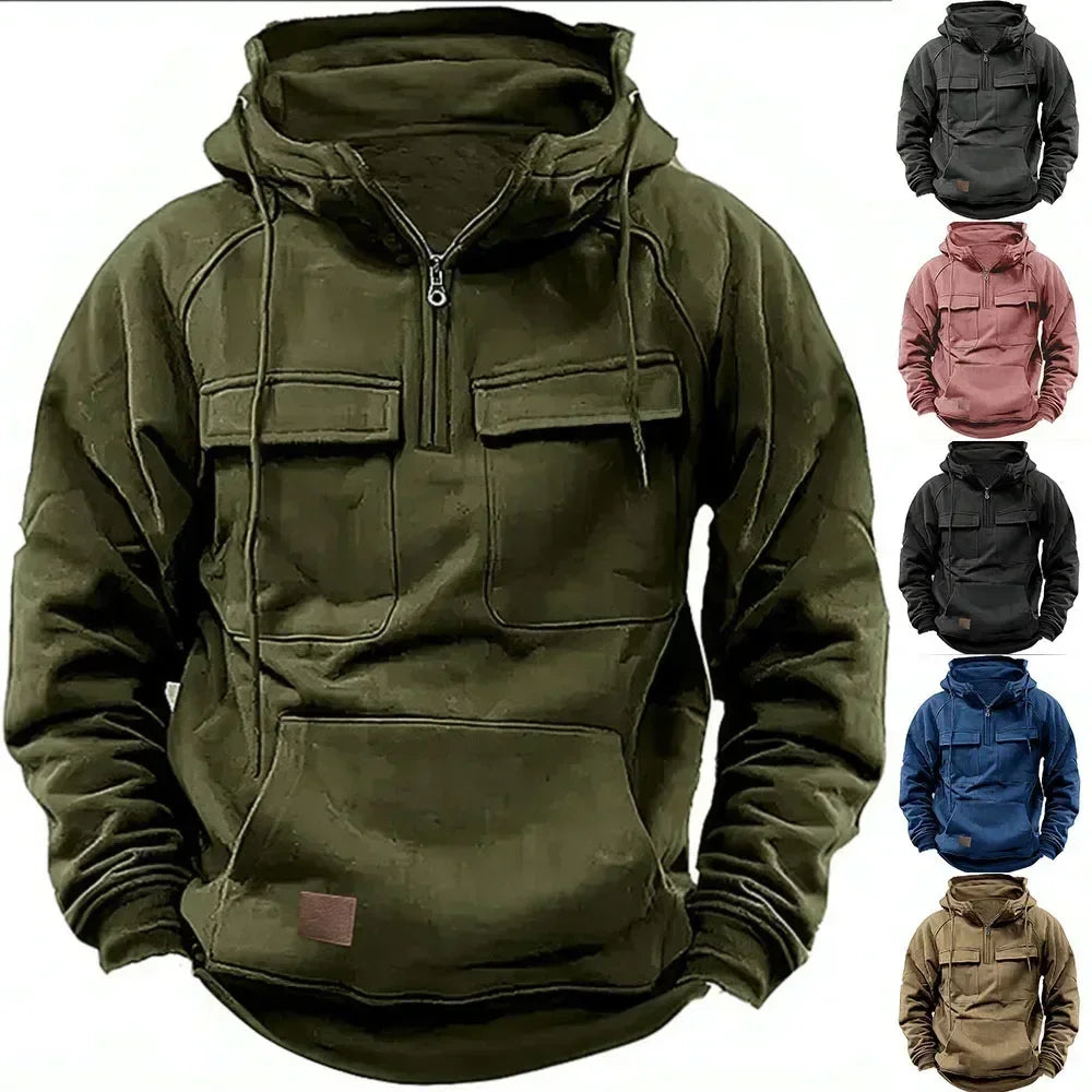 Half Zipper Men's Tactical Hoodies